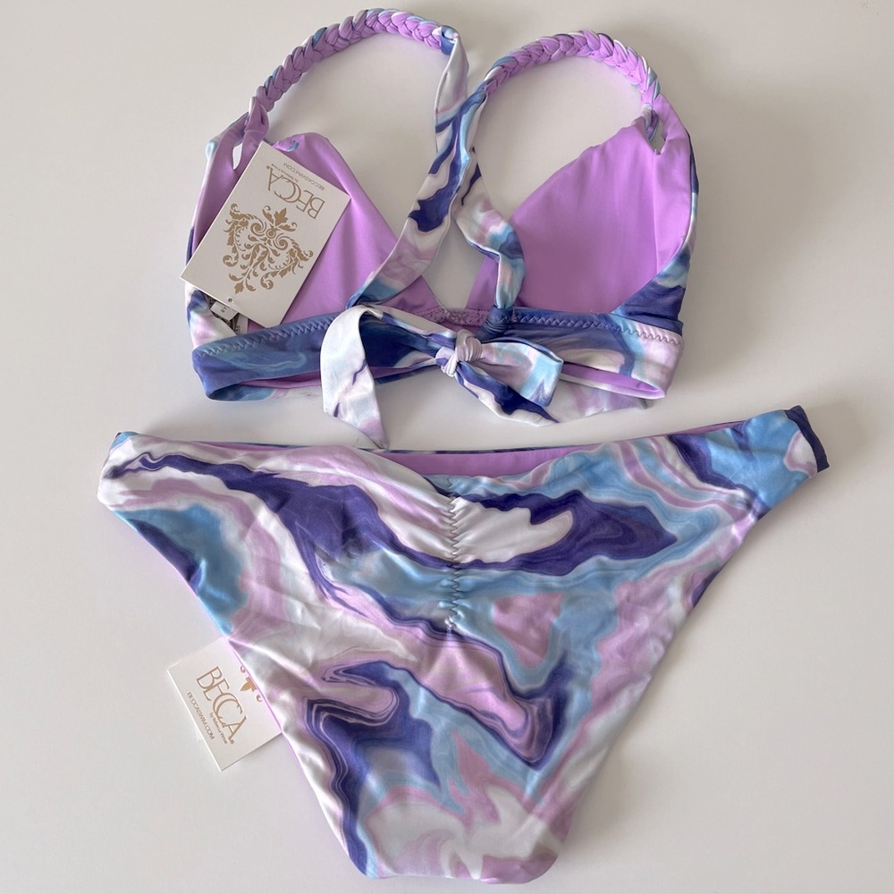 Becca Blue Agate Skylar Swirl Print Bikini Set - Picture 5 of 9